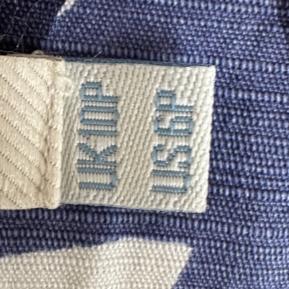 Women's Boden Size 6 Petite Blue Savannah Leaf Print Slub Cotton Sheath Dress - Picture 5 of 7